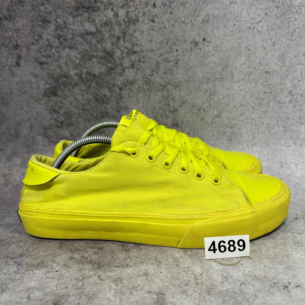Straye Stanley Skate Sneakers Mens 11.5 Yellow Canvas Low Top Send Nudes Shoes